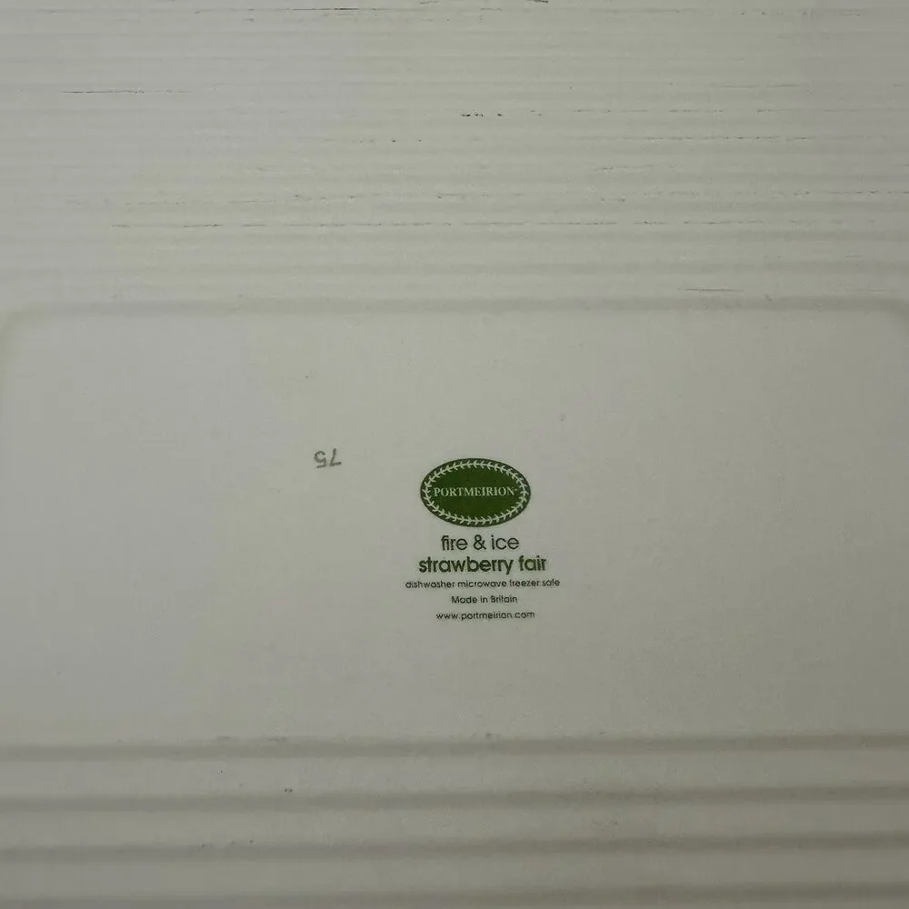 Portmeirion Strawberry Fair Fire Ice Rectangle Baking Dish New Elsanta Fruit